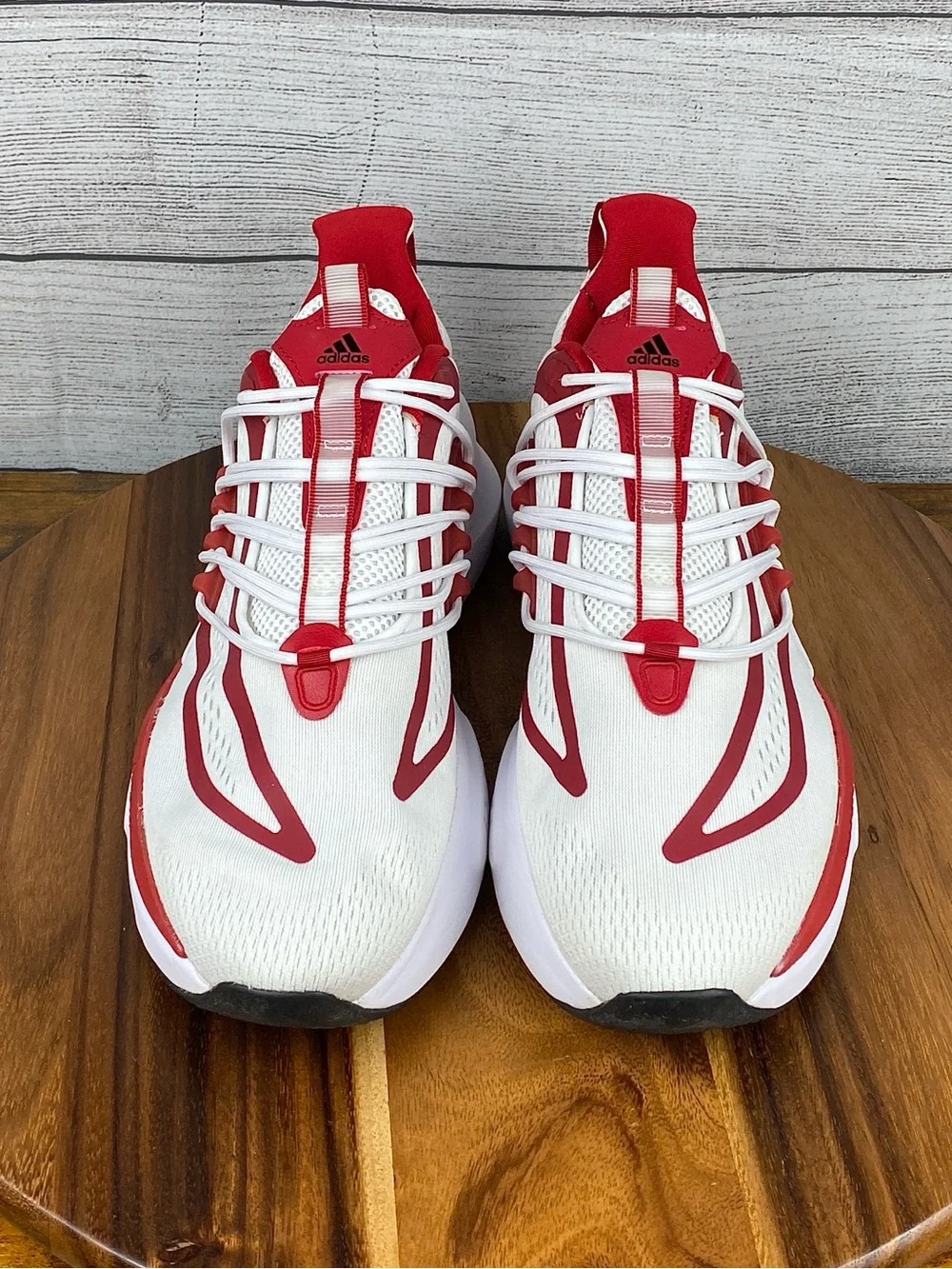 adidas NCAA Pack Rutgers Alphaboost V1 White Team Red Men’s Shoes IE1041 Size 11